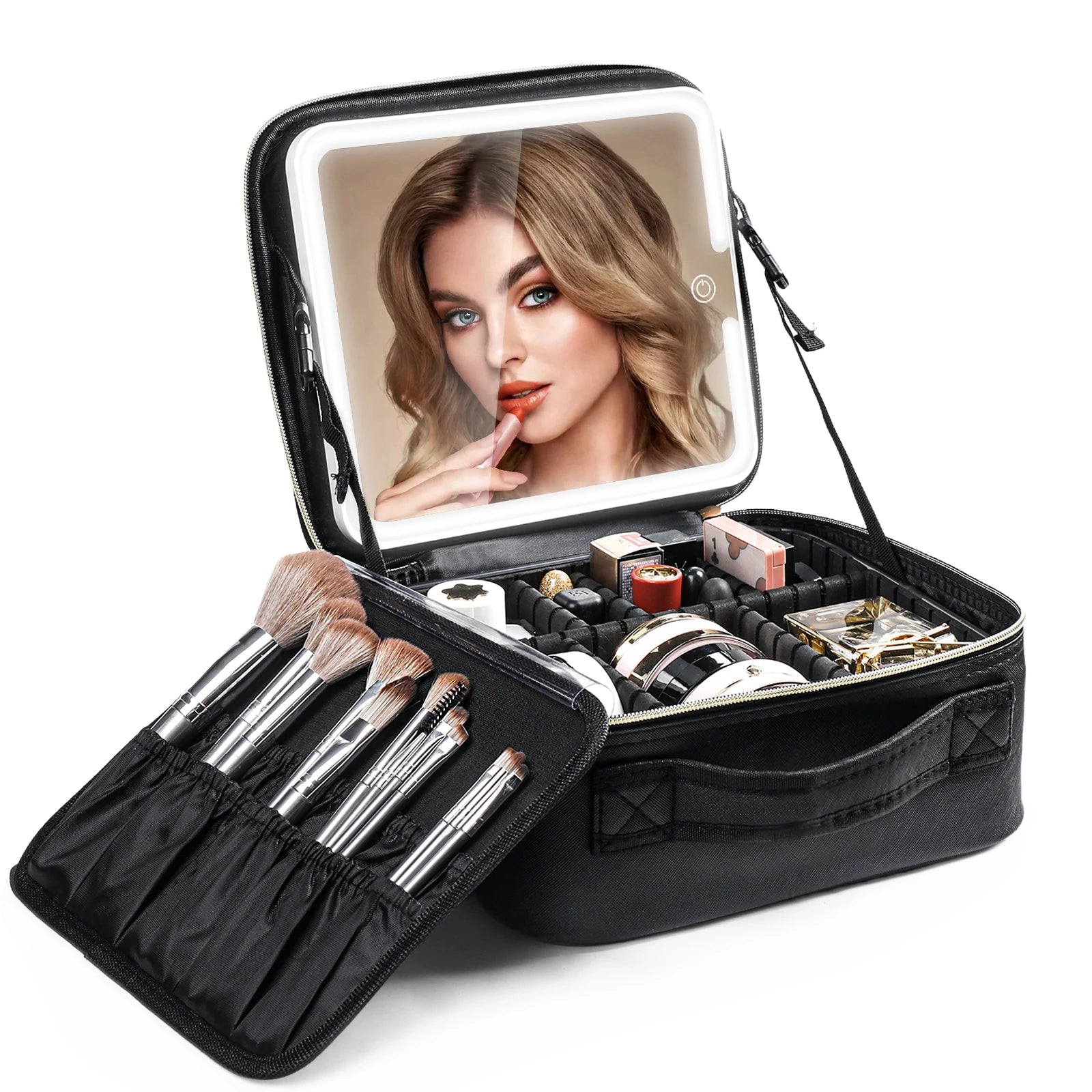 Makeup Organiser Case with LED Mirror